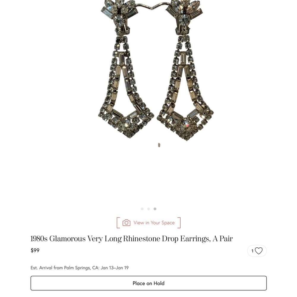 Elegant Silver Rhinestone Drop Earrings